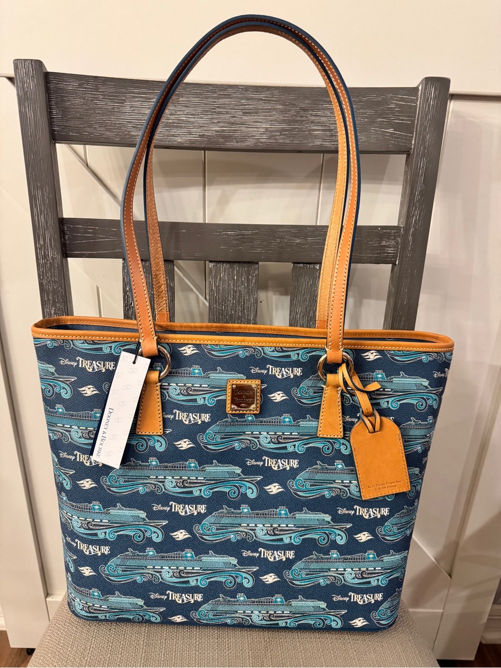2024 Disney Cruise Line Treasure Inaugural Tote Bag Dooney & Bourke Purse NWT